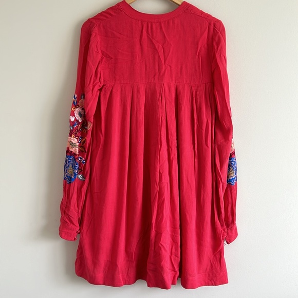 Free People Gauzy Mia Mini Dress Embroidered Flowers XS - Picture 10 of 14